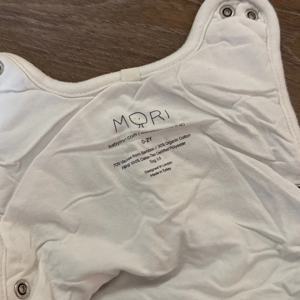 Mori Clever Year Round Sleep Sack 1.5 TOG grey- 2m-2T